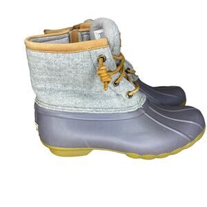 Sperry boots womens 5 duck boots THINSULATE 200g wool rubber outdoor snow preppy